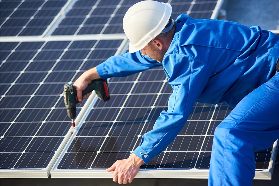 Installation of solar power plant